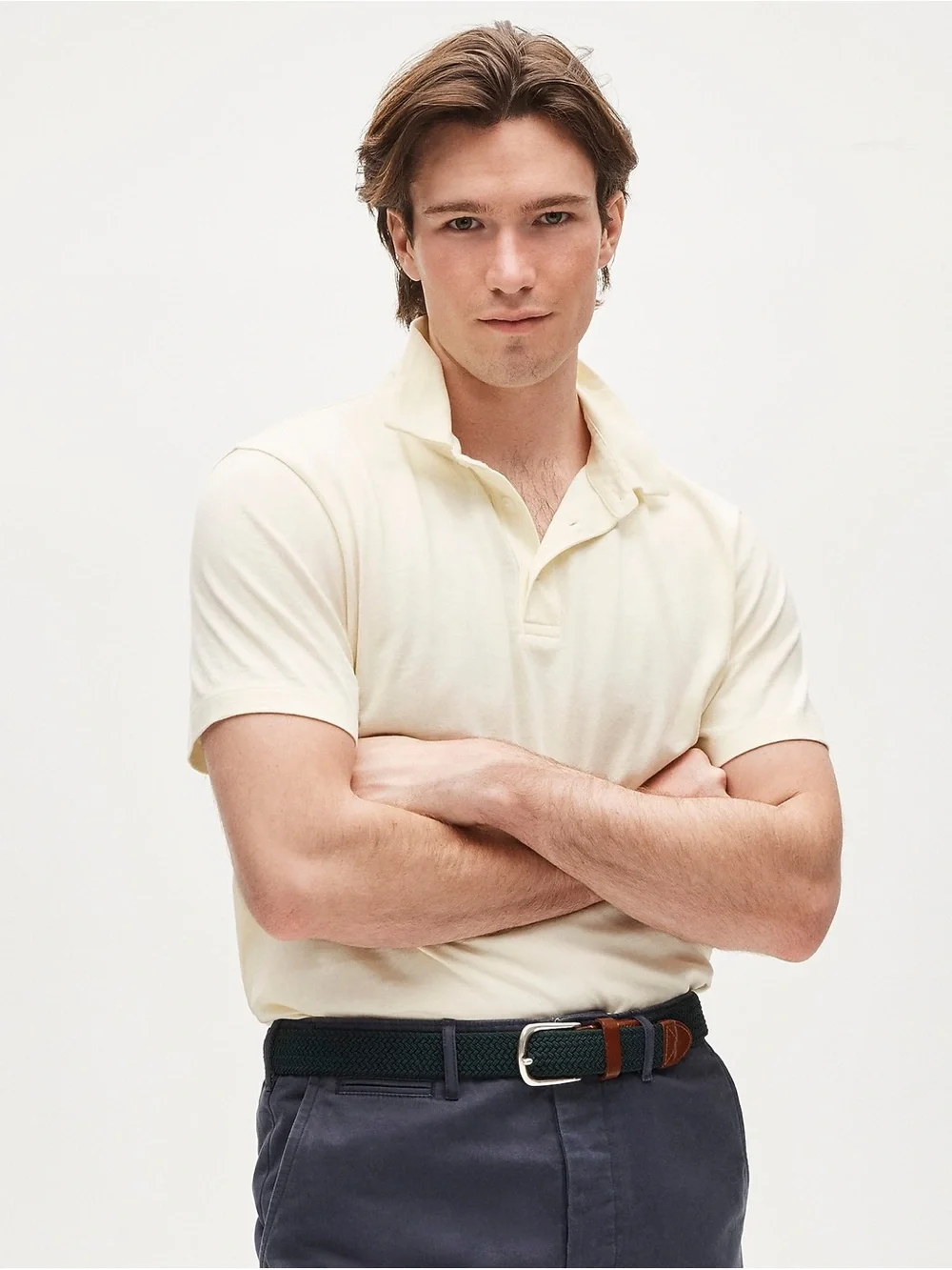 J.Crew Slim sueded cotton polo shirt size M NWT